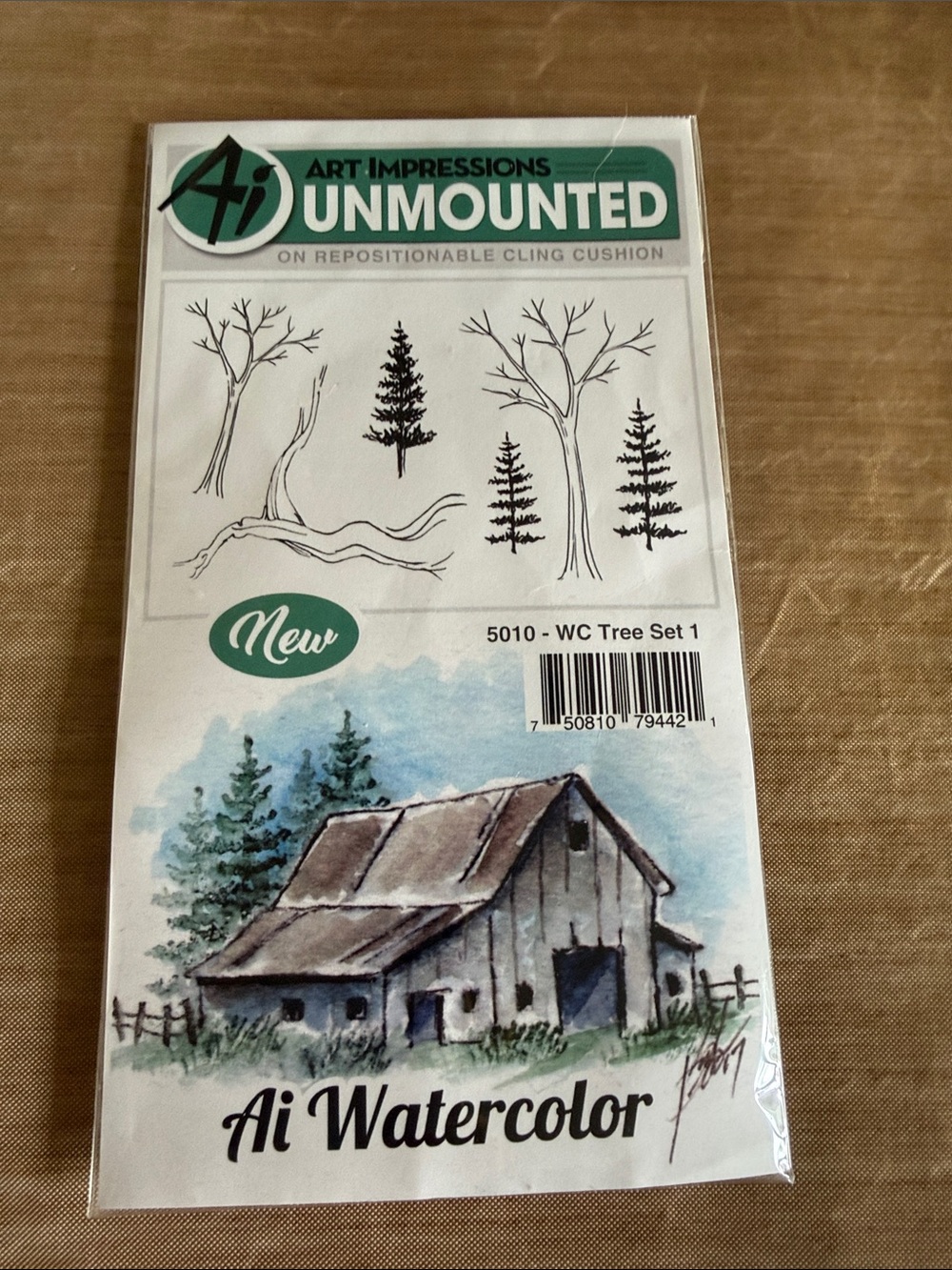 Art Impressions (Ai) Watercolor Unmounted Tree Stamp Set
